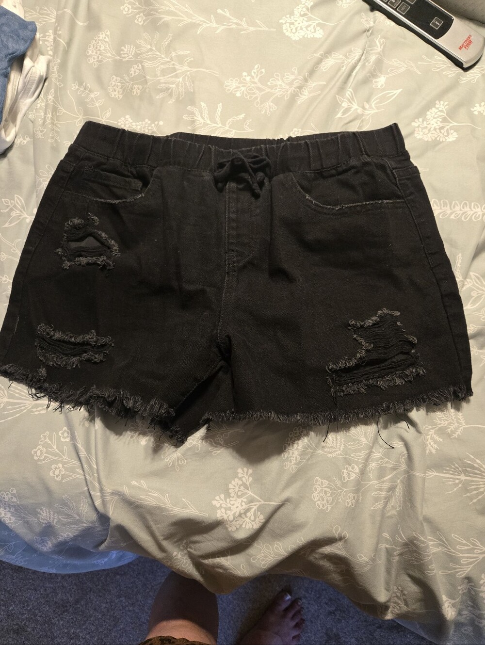 YMI Black Distressed Women’s Denim Shorts